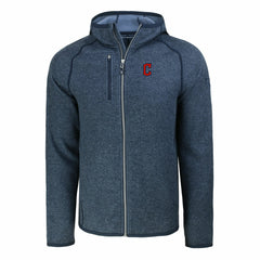 Cleveland Guardians Cutter & Buck Mainsail Full-Zip Hooded Jacket - Heather Navy