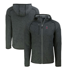 Los Angeles Angels Cutter & Buck Mainsail Full-Zip Hooded Jacket - Heather Charcoal