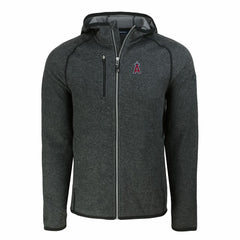 Los Angeles Angels Cutter & Buck Mainsail Full-Zip Hooded Jacket - Heather Charcoal