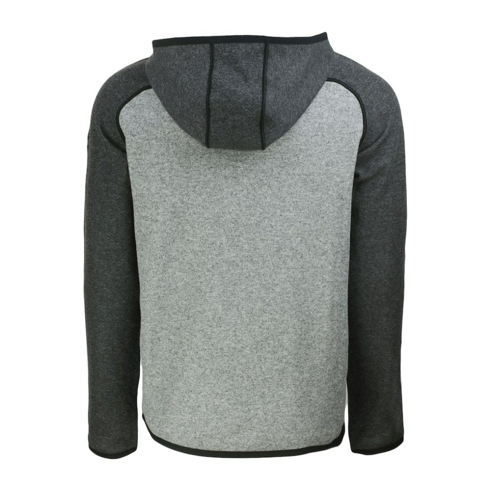 Milwaukee Brewers Cutter & Buck Mainsail Full-Zip Hooded Jacket - Heather Charcoal/Heather Gray