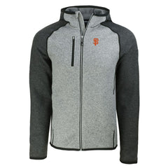 San Francisco Giants Cutter & Buck Mainsail Full-Zip Hooded Jacket - Heather Charcoal/Heather Gray