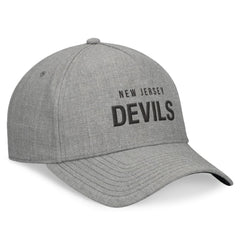 New Jersey Devils Fanatics Elements A-Frame Leather Strapback Hat Heather Gray