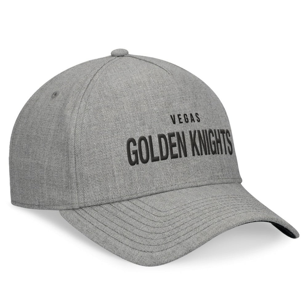 Vegas Golden Knights Fanatics Elements A-Frame Leather Strapback Hat Heather Gray