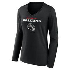 Bijan Robinson Atlanta Falcons Women's Team Wordmark Name & Number Long Sleeve V-Neck T-Shirt - Black outlet