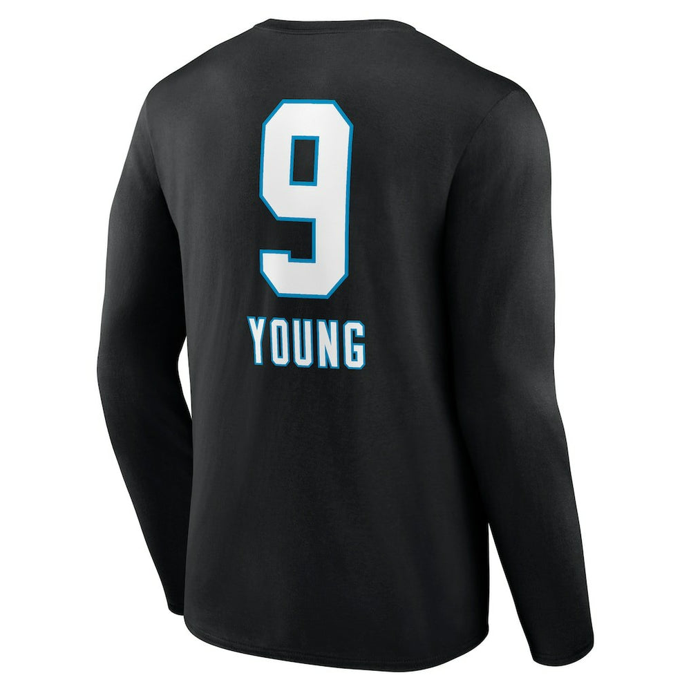 Bryce Young Carolina Panthers Team Wordmark Name & Number Long Sleeve T-Shirt - Black sale