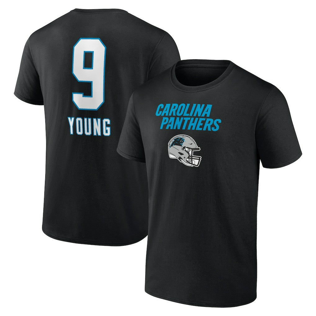 Bryce Young Carolina Panthers Team Wordmark Name & Number T-Shirt - Black cheap