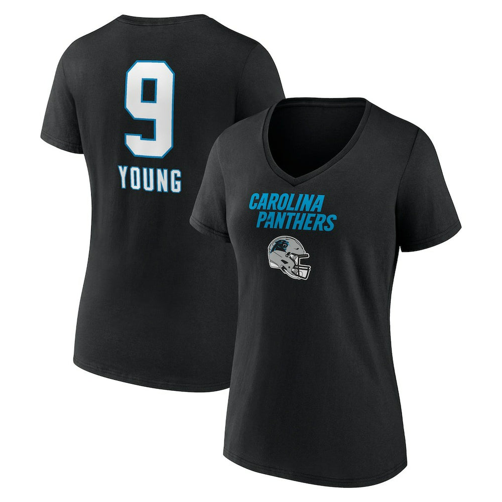 Bryce Young Carolina Panthers Women's Team Wordmark Name & Number V-Neck T-Shirt - Black online