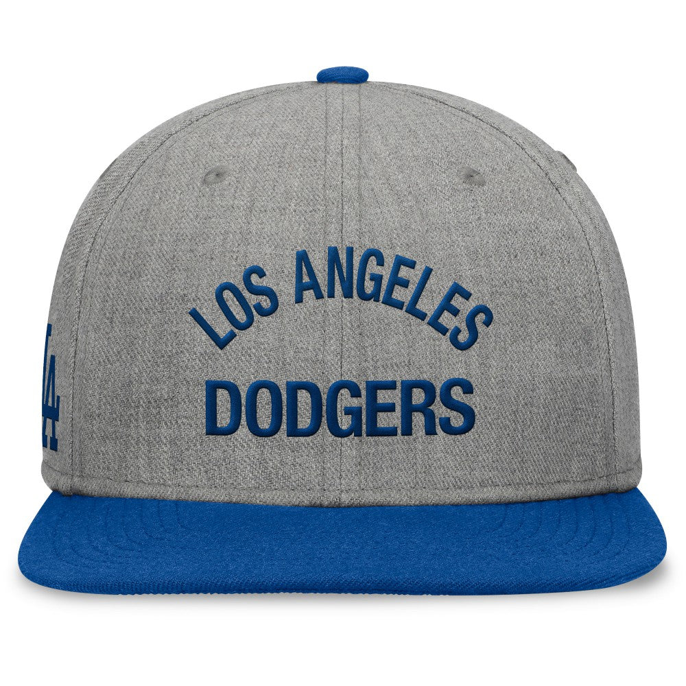 Los Angeles Dodgers Elements Flat Brim Snapbuckle Hat - Heather Gray/Royal