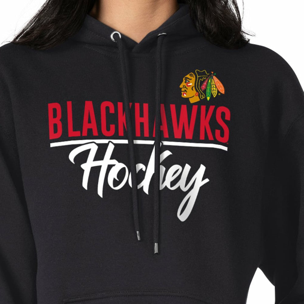 Chicago Blackhawks G-III 4Her by Carl Banks Women's Team Sport Tri-Blend Fleece Hoodie Black
