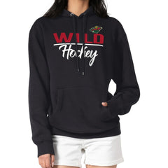 Minnesota Wild G-III 4Her by Carl Banks Women's Team Sport Tri-Blend Fleece Hoodie Black