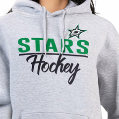 Dallas Stars G-III 4Her by Carl Banks Women's Team Sport Tri-Blend Fleece Hoodie Heather Gray