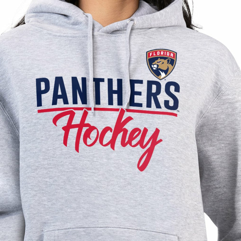 Florida Panthers G-III 4Her by Carl Banks Women's Team Sport Tri-Blend Fleece Hoodie Heather Gray
