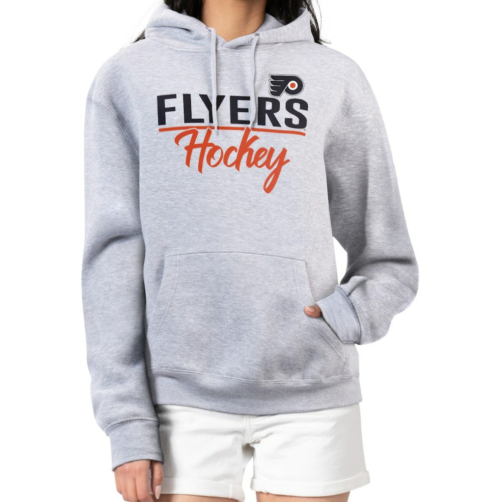 Philadelphia Flyers G-III 4Her by Carl Banks Women's Team Sport Tri-Blend Fleece Hoodie Heather Gray