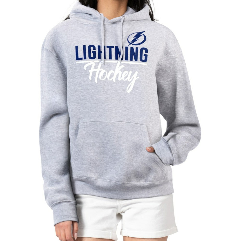 Tampa Bay Lightning G-III 4Her by Carl Banks Women's Team Sport Tri-Blend Fleece Hoodie Heather Gray