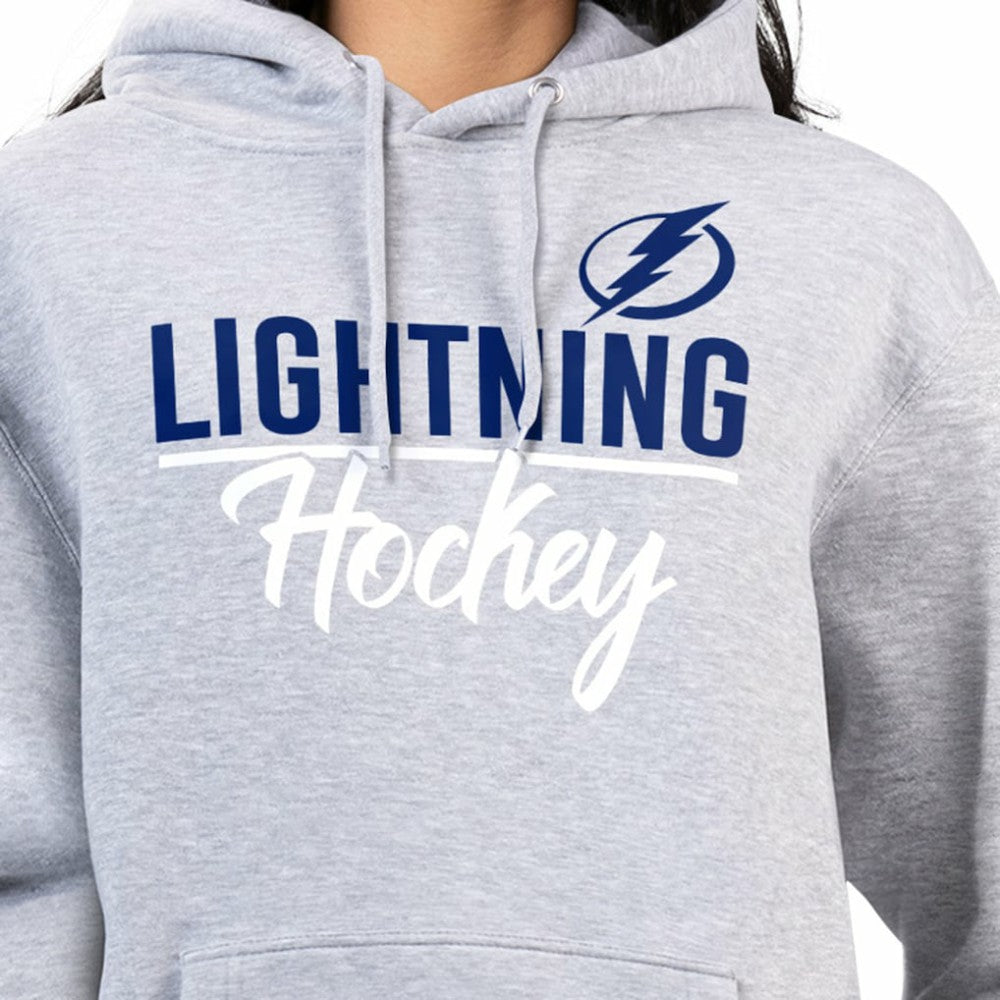 Tampa Bay Lightning G-III 4Her by Carl Banks Women's Team Sport Tri-Blend Fleece Hoodie Heather Gray