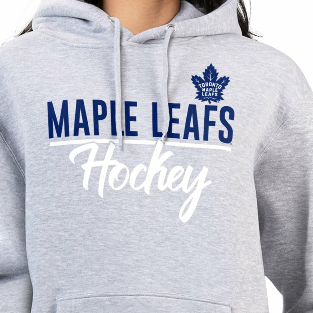 Toronto Maple Leafs G-III 4Her by Carl Banks Women's Team Sport Tri-Blend Fleece Hoodie Heather Gray