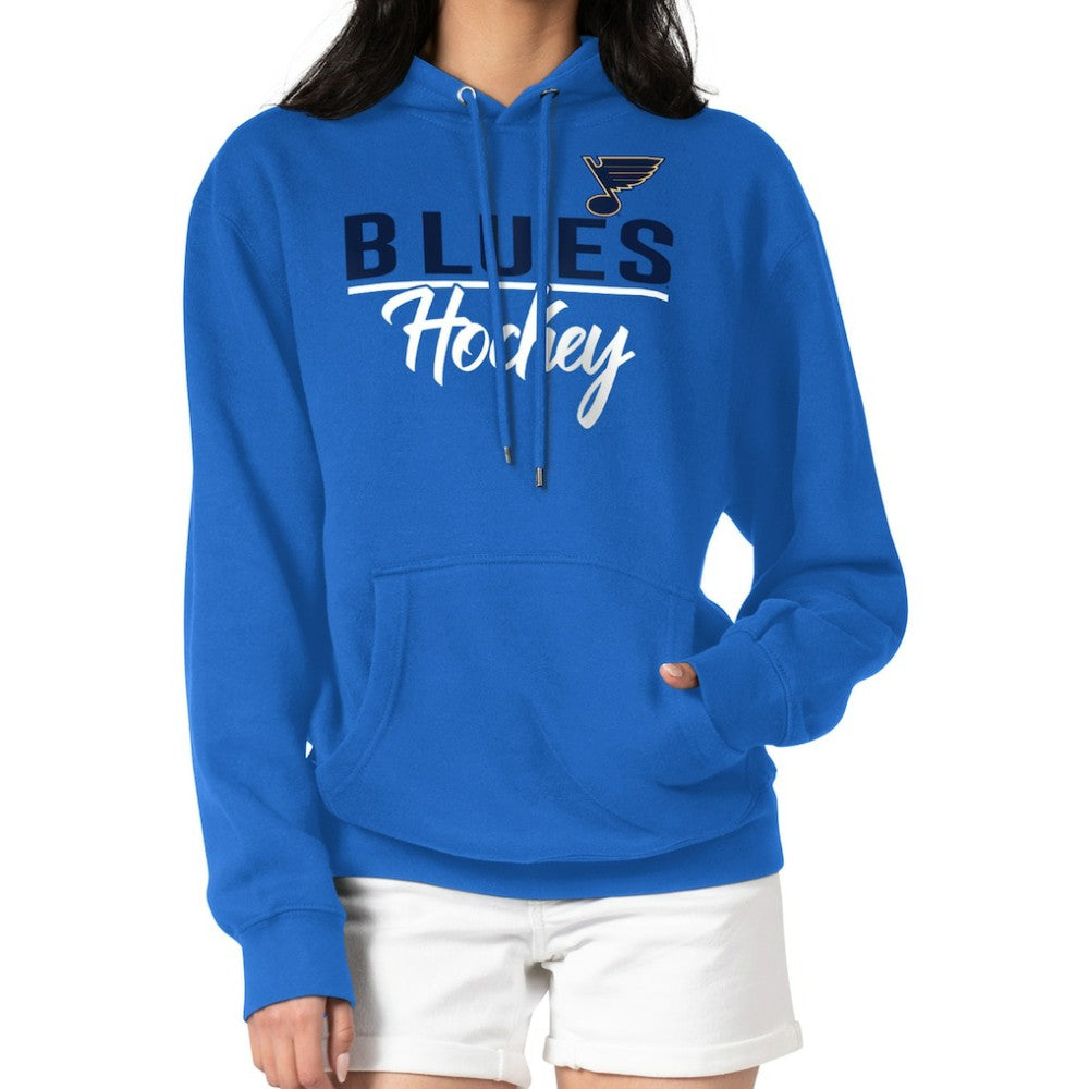St. Louis Blues G-III 4Her by Carl Banks Women's Team Sport Tri-Blend Fleece Hoodie Blue