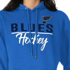 St. Louis Blues G-III 4Her by Carl Banks Women's Team Sport Tri-Blend Fleece Hoodie Blue