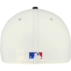 Chicago Bulls Faux Leather Visor Two-Tone 59FIFTY Fitted Hat - Cream/Black | New Era discount