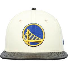 Golden State Warriors Faux Leather Visor Two-Tone 59FIFTY Fitted Hat sale - White/Black | New Era on sale
