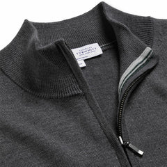 New York Jets Charles Tyrwhitt Merino Quarter-Zip Pullover Sweater - Gray online