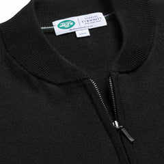 New York Jets Charles Tyrwhitt Merino Full-Zip Sweater - Black outlet