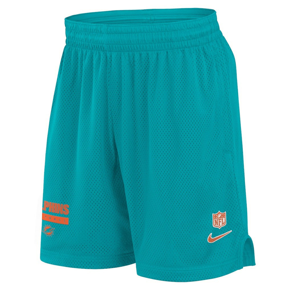 Miami Dolphins 2024 Sideline Performance Mesh Shorts - Aqua | Nike for sale