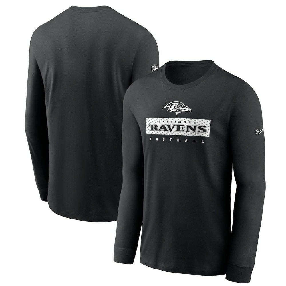 Baltimore Ravens Sideline Dri-FIT Long Sleeve T-Shirt - Black | Nike sale