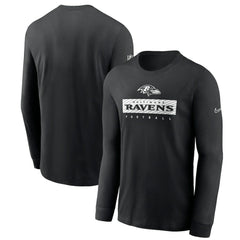 Baltimore Ravens Sideline Dri-FIT Long Sleeve T-Shirt - Black | Nike sale