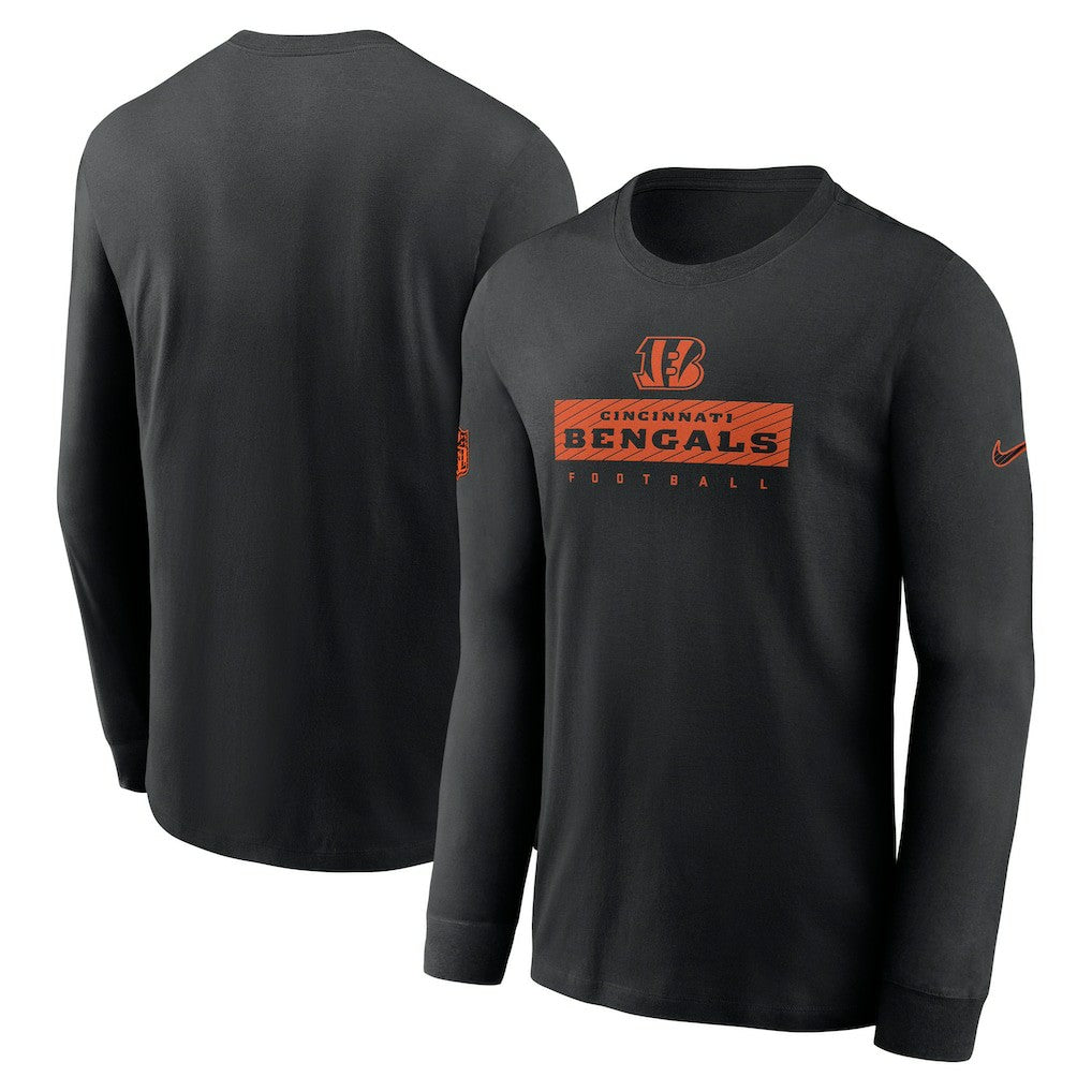 Cincinnati Bengals Sideline Dri-FIT Long Sleeve T-Shirt - Black | Nike discount