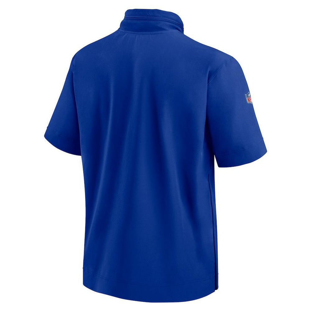 Buffalo Bills 2024 Sideline Coach Short Sleeve Half-Zip Hoodie Jacket - Royal | Nike sale