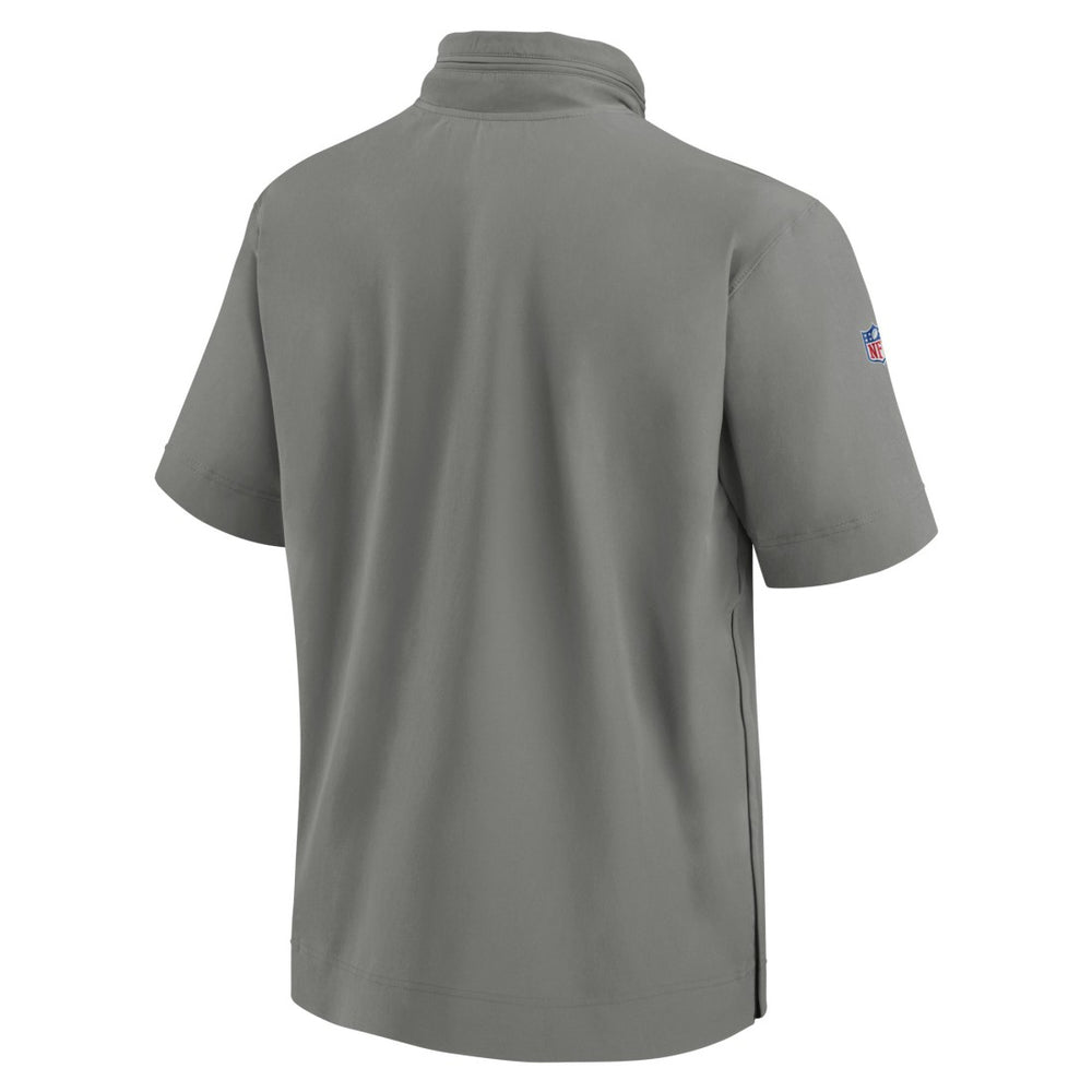 Detroit Lions 2024 Sideline Coach Short Sleeve Half-Zip Hoodie Jacket - Gray | Nike for sale