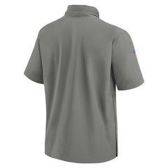 Detroit Lions 2024 Sideline Coach Short Sleeve Half-Zip Hoodie Jacket - Gray | Nike for sale
