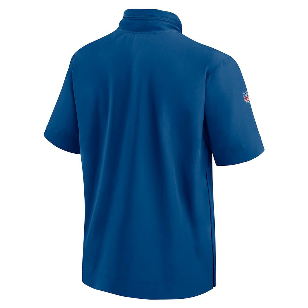 Indianapolis Colts 2024 Sideline Coach Short Sleeve Half-Zip Hoodie Jacket - Royal | Nike on sale