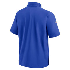 Los Angeles Rams 2024 Sideline Coach Short Sleeve Half-Zip Hoodie Jacket - Royal | Nike online