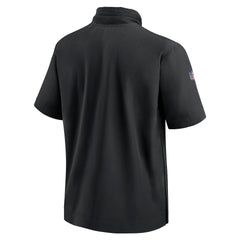 New Orleans Saints 2024 Sideline Coach Short Sleeve Half-Zip Hoodie Jacket - Black | Nike sale