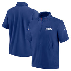 New York Giants 2024 Sideline Coach Short Sleeve Half-Zip Hoodie Jacket - Royal | Nike discount