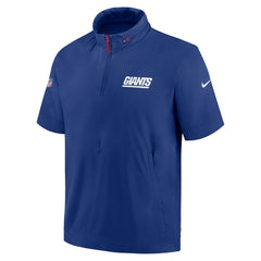 New York Giants 2024 Sideline Coach Short Sleeve Half-Zip Hoodie Jacket - Royal | Nike discount