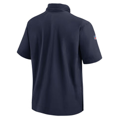 Tennessee Titans 2024 Sideline Coach Short Sleeve Half-Zip Hoodie Jacket - Navy | Nike discount