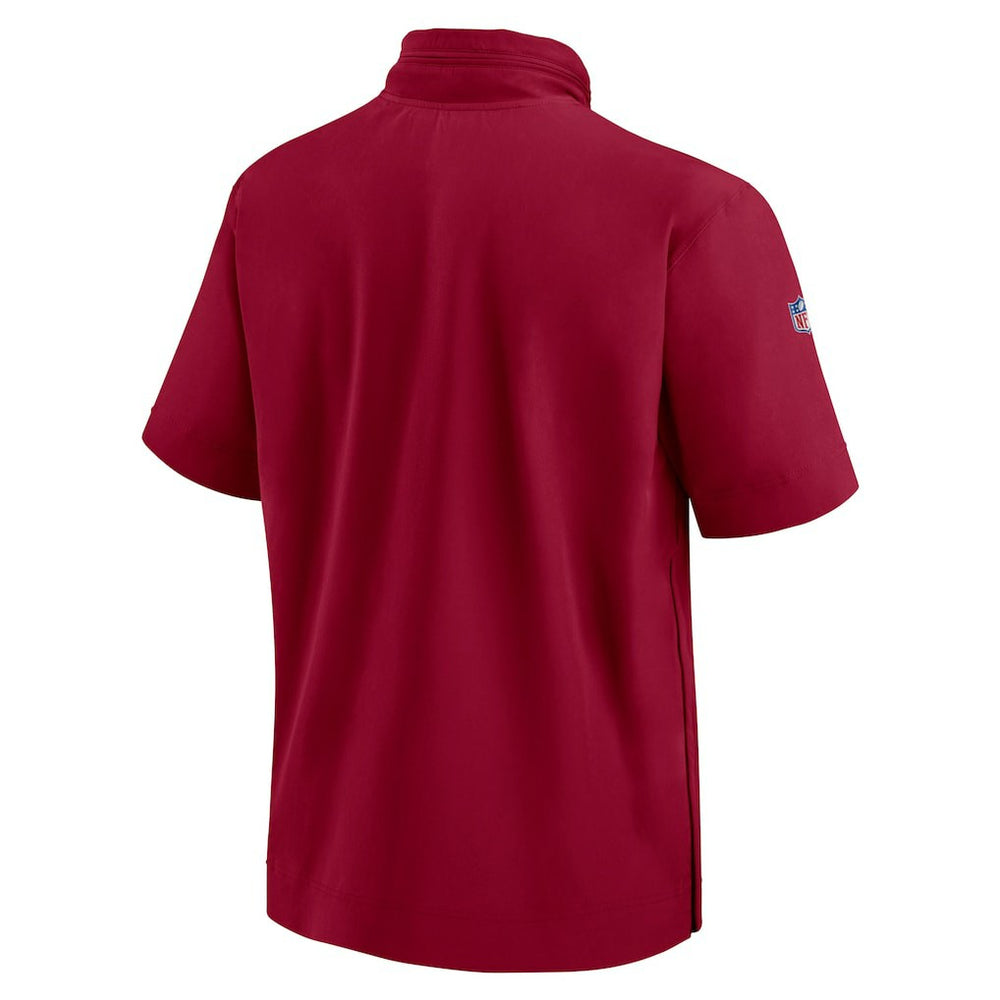 Washington Commanders 2024 Sideline Coach Short Sleeve Half-Zip Hoodie Jacket - Burgundy | Nike on sale