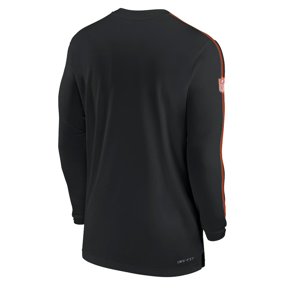 Cincinnati Bengals Sideline Coach UV Performance Long Sleeve T-Shirt - Black | Nike for sale