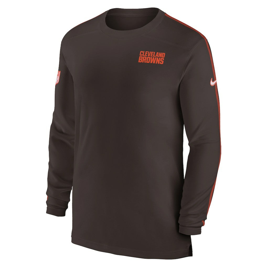 Cleveland Browns Sideline Coach UV Performance Long Sleeve T-Shirt - Brown | Nike online