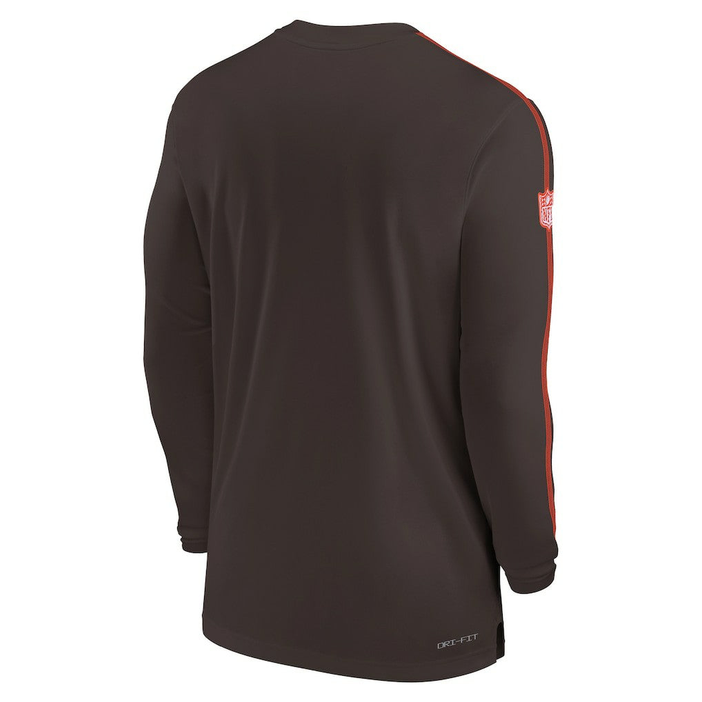 Cleveland Browns Sideline Coach UV Performance Long Sleeve T-Shirt - Brown | Nike online