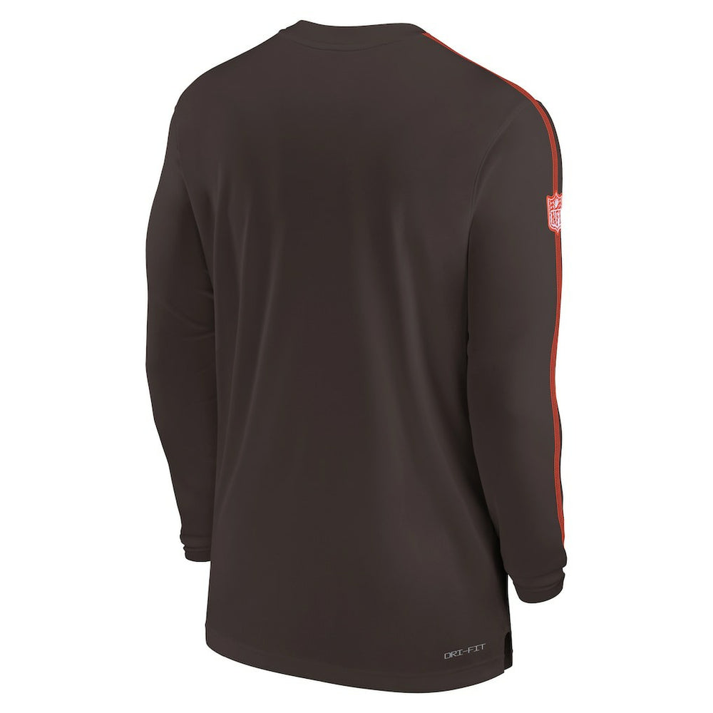 Cleveland Browns Sideline Coach UV Performance Long Sleeve T-Shirt - Brown | Nike online