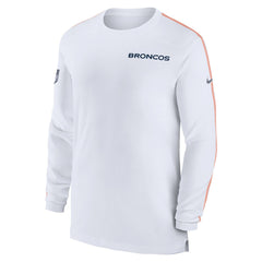 Denver Broncos Sideline Coach UV Performance Long Sleeve T-Shirt - White | Nike on sale