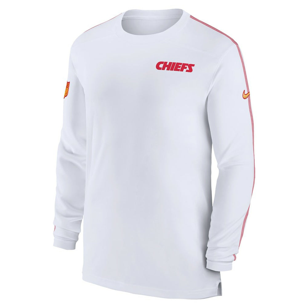 Kansas City Chiefs Sideline Coach UV Performance Long Sleeve T-Shirt - White | Nike sale