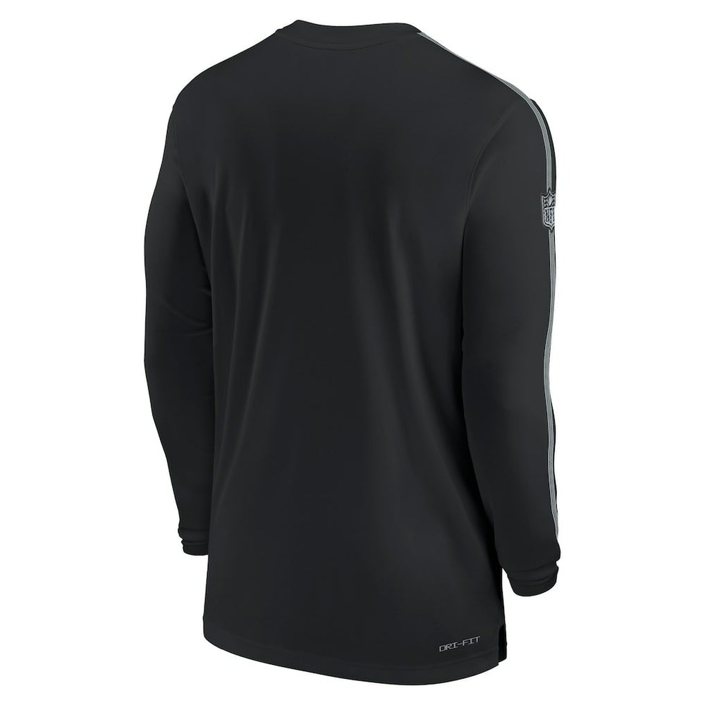 Las Vegas Raiders Sideline Coach UV Performance Long Sleeve T-Shirt - Black | Nike for sale