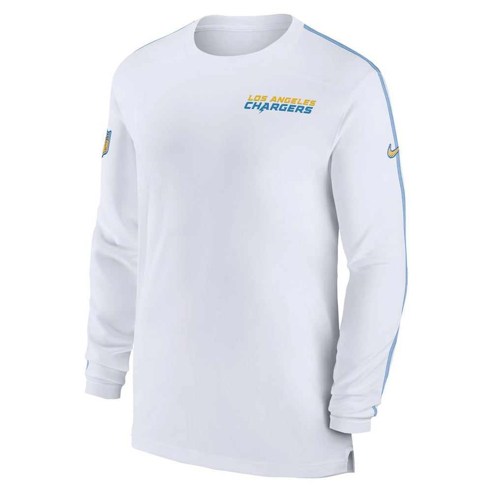Los Angeles Chargers Sideline Coach UV Performance Long Sleeve T-Shirt - White | Nike discount