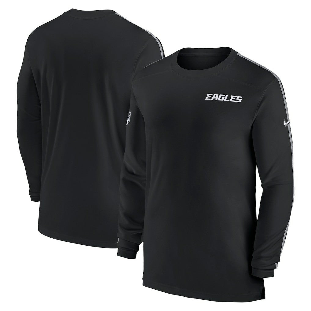 Philadelphia Eagles Sideline Coach UV Performance Long Sleeve T-Shirt - Black | Nike on sale