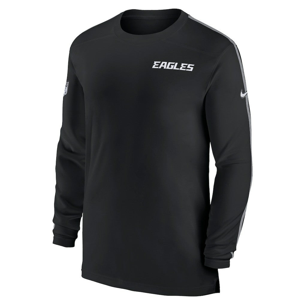 Philadelphia Eagles Sideline Coach UV Performance Long Sleeve T-Shirt - Black | Nike on sale